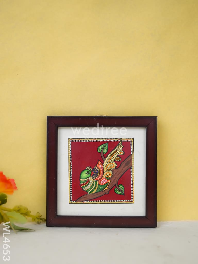 Tanjore Art Photo Frame - Parrot Wl4653 Painting