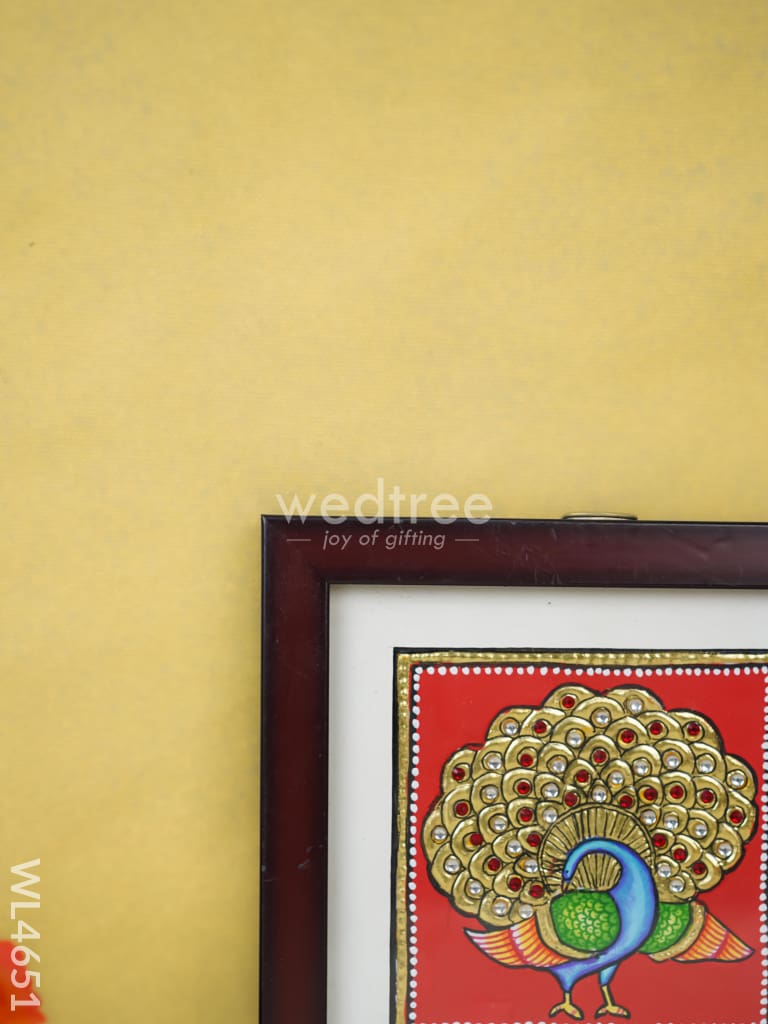 Tanjore Art Photo Frame - Peacock Wl4651 Painting