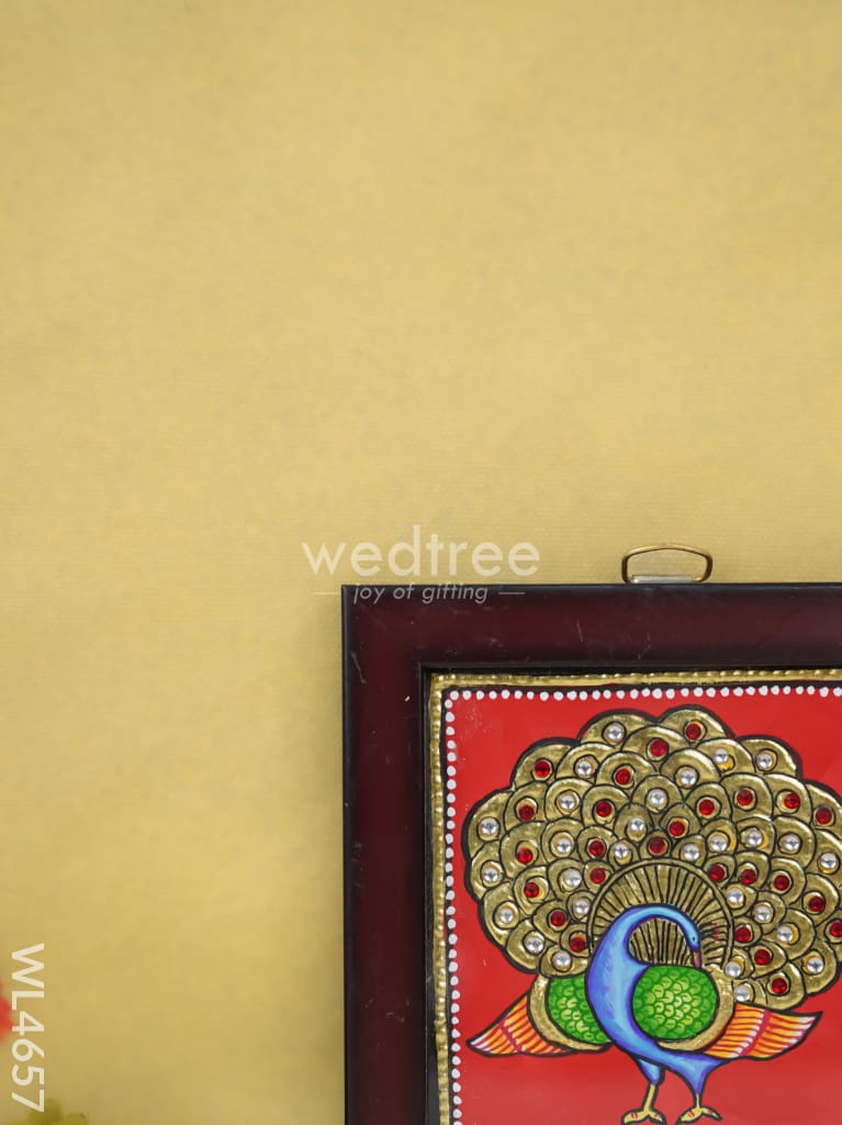 Tanjore Art Photo Frame - Peacock Wl4657 Painting