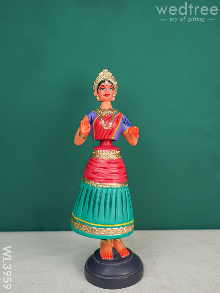 Tanjore Dancing Doll - Kondapalli Wl3959 Wooden Decor