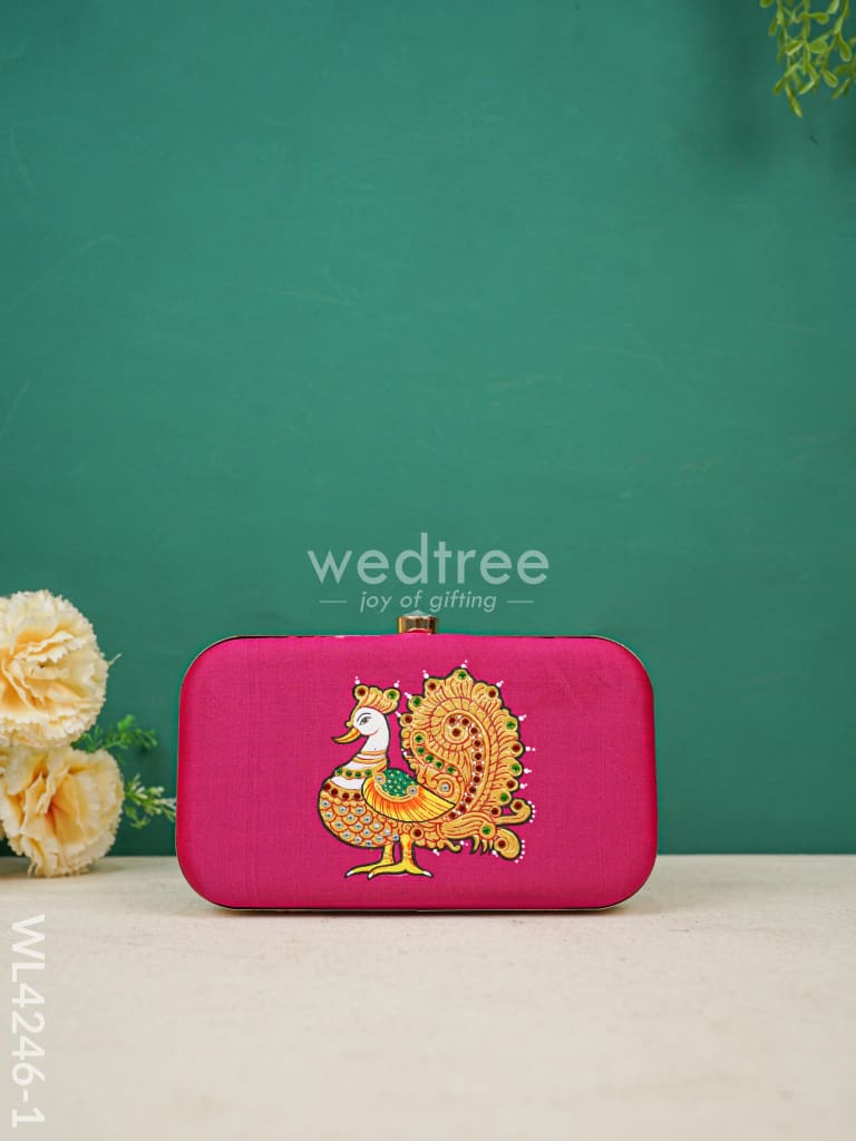 Tanjore Painted Sling Clutch - Wl4246 Clutches And Purses