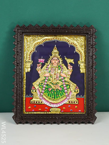 Tanjore Painting - Aadhi Lakshmi Flat (Gold Foil) 10 X 8 Inch Wl4525