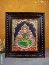 Tanjore Painting - Aishwarya Lakshmi 12 X 10 Inch Flat [Gold Foil] Wl4261