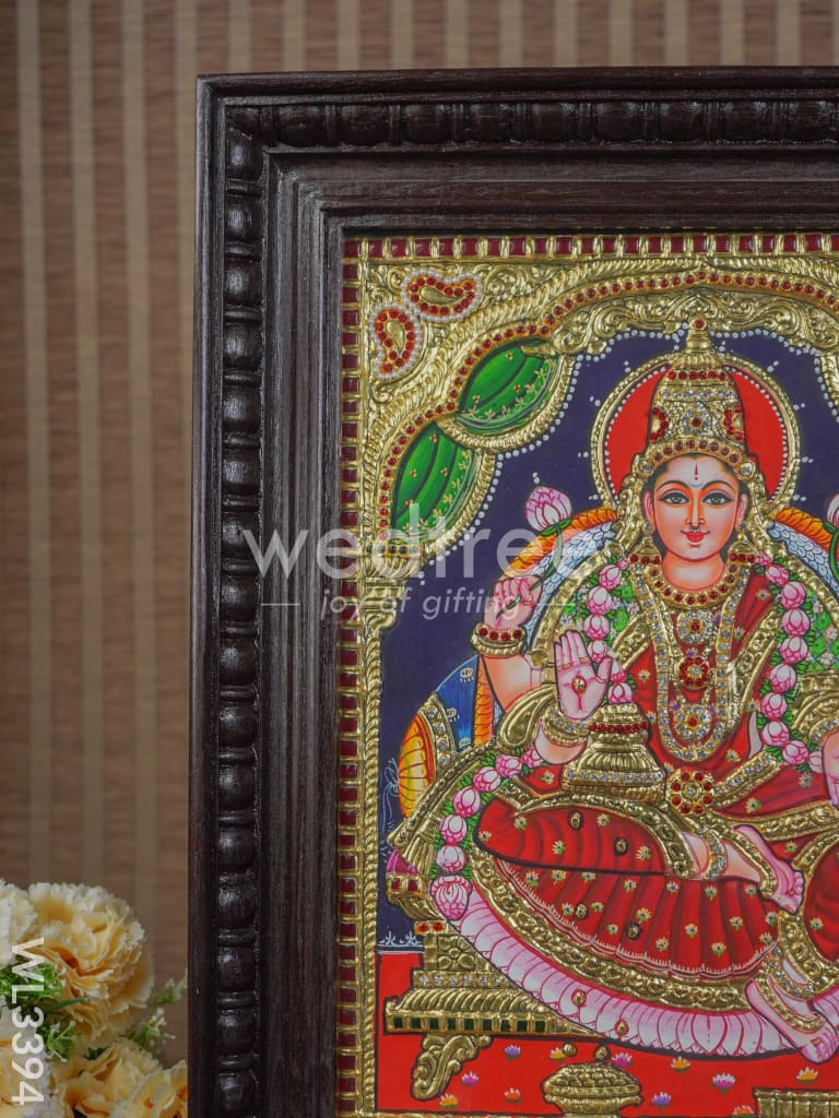 Tanjore Painting Gaja Lakshmi - 15 X 12 Inch Wl3394