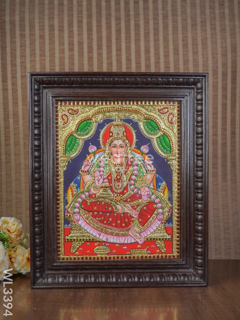 Tanjore Painting Gaja Lakshmi - 15 X 12 Inch Wl3394