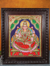 Tanjore Painting Aishwarya Lakshmi - Flat (Gold Foil) 15 X 12 Inch Wl3394