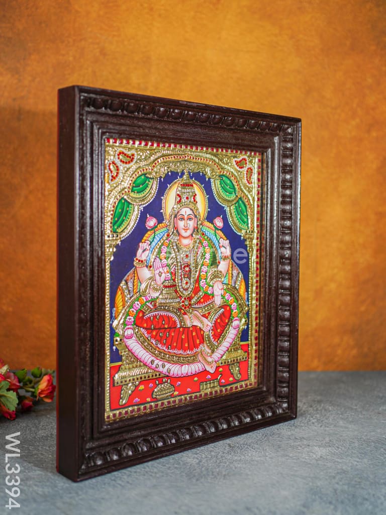 Tanjore Painting Aishwarya Lakshmi - Flat (Gold Foil) 15 X 12 Inch Wl3394