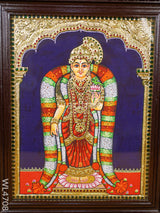 Tanjore Painting - Andal Flat (Gold Foil) 18 X 14 Inch Wl4708