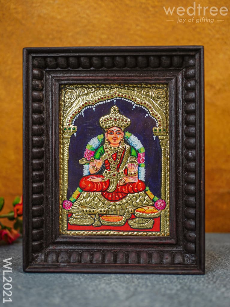 Tanjore Painting Annapoorani - Flat (Gold Foil) 8X6 Wl2021