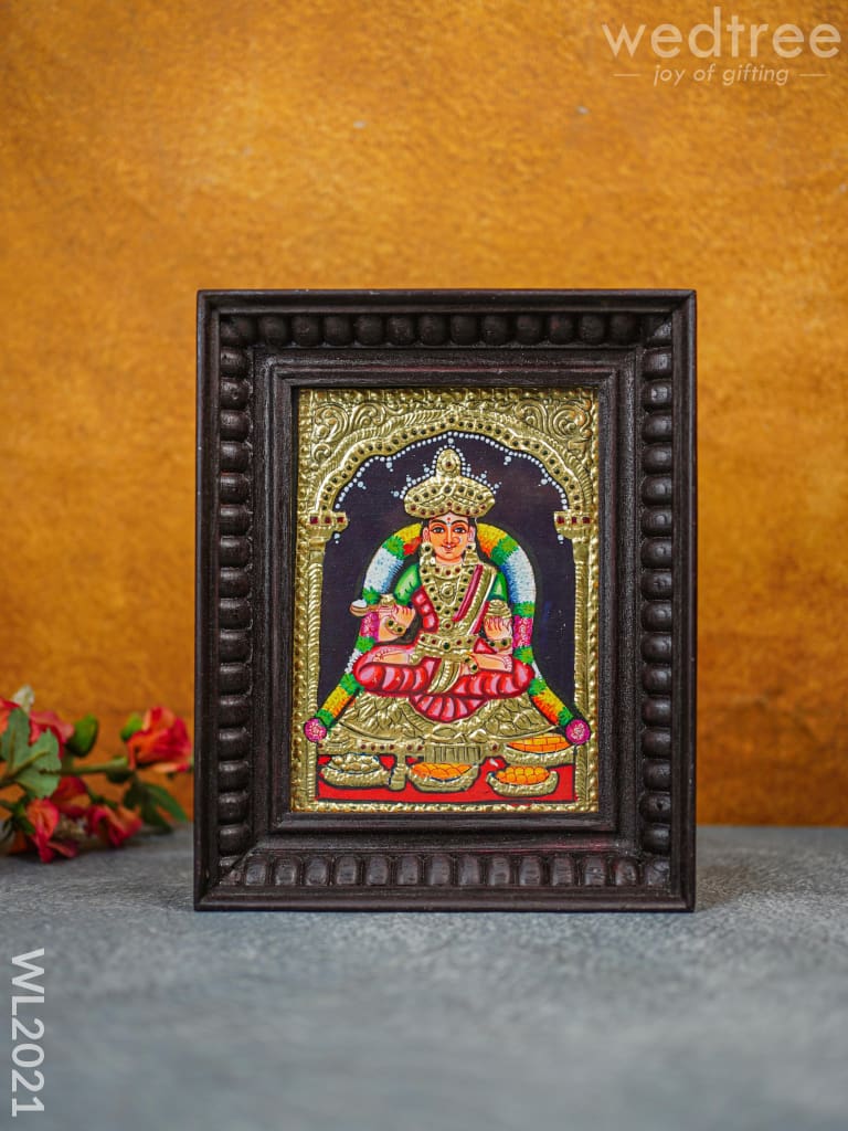 Tanjore Painting Annapoorani - Flat (Gold Foil) 8X6 Wl2021