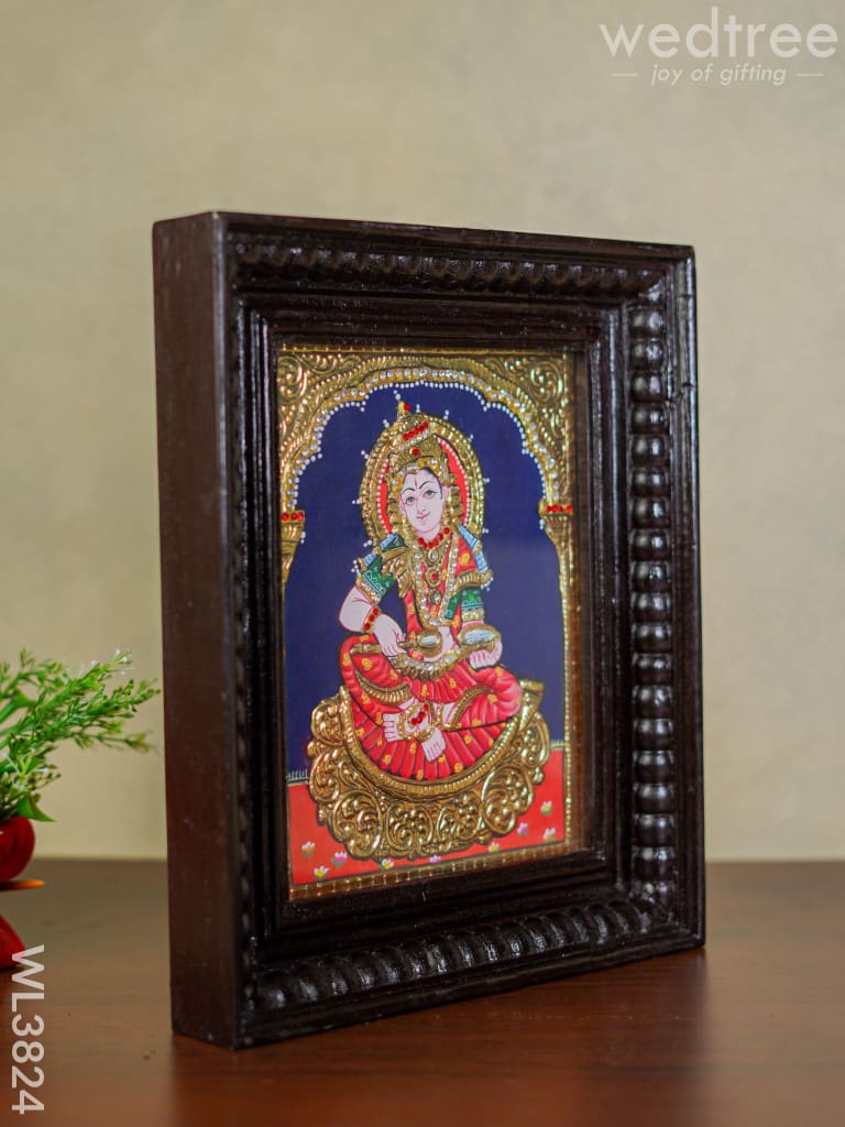 Tanjore Painting - Annapoorani Semi Embossed 10 X 8 Inch Wl3824