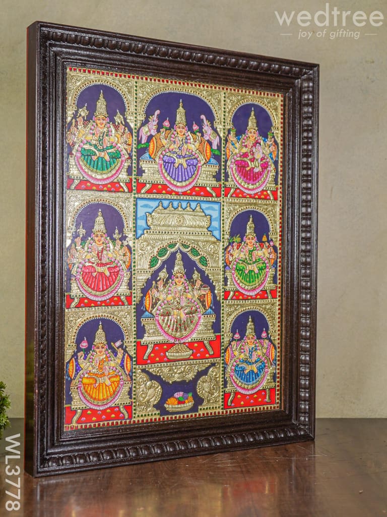 Tanjore Painting Ashtalakshmi - 24X18 Inch Wl3778