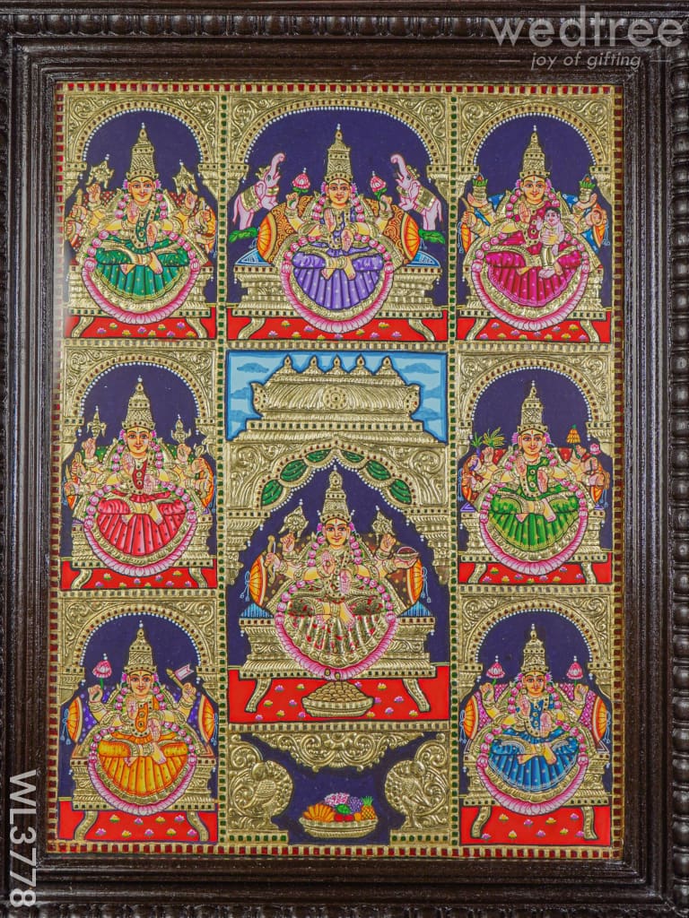 Tanjore Painting Ashtalakshmi - 24X18 Inch Wl3778