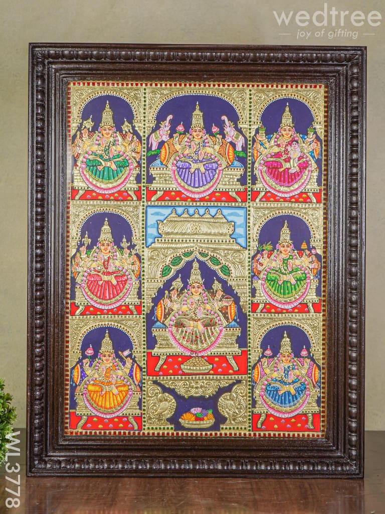 Tanjore Painting Ashtalakshmi - 24X18 Inch Wl3778