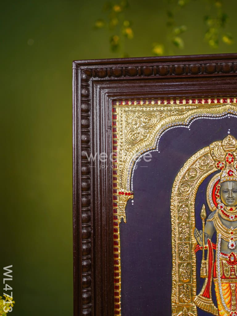 Tanjore Painting - Ayodhya Ram 20 X 16 Inch Semi Embossed Wl4713