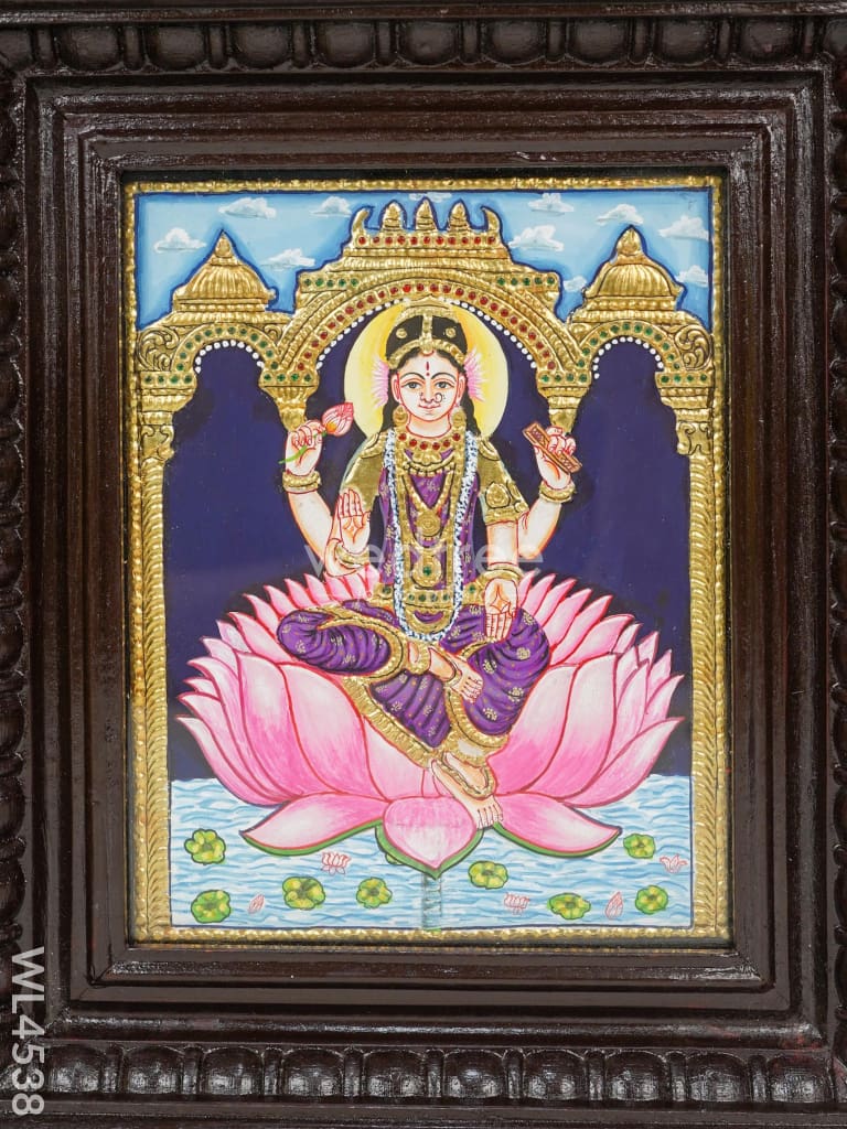 Tanjore Painting - Bala Tripura Sundari Flat (Gold Foil) 10 X 8 Inch Wl4538