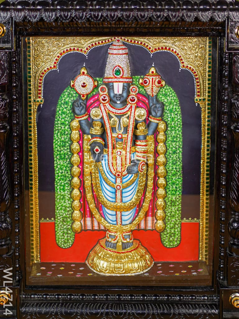 Tanjore Painting - Balaji 24 X 18 Inch Fully Embossed Wl4714