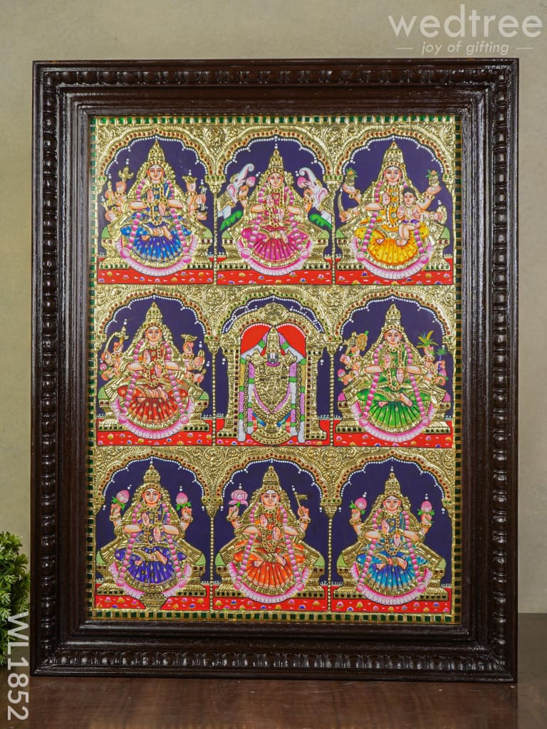 Tanjore Painting Balaji & Ashtalakshmi - 24X18 Wl1852