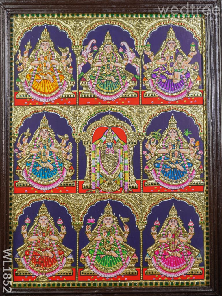 Tanjore Painting Balaji & Ashtalakshmi - 24X18 Wl1852