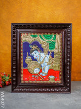 Tanjore Painting - Butter Krishna 12 X 10 Inch Flat [Gold Foil] Wl4077