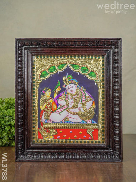 Tanjore Painting Butter Krishna - 15X12 Inch Wl3788