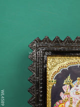 Tanjore Painting Chettinad Frame - Ganesha Flat (Gold Foil) - 8 X 6 Inch Wl4589