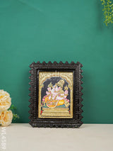 Tanjore Painting Chettinad Frame - Ganesha Flat (Gold Foil) - 8 X 6 Inch Wl4589