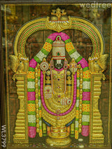 Tanjore Painting (Embossed) Tirupathi Balaji - 4X3Ft Wl3799