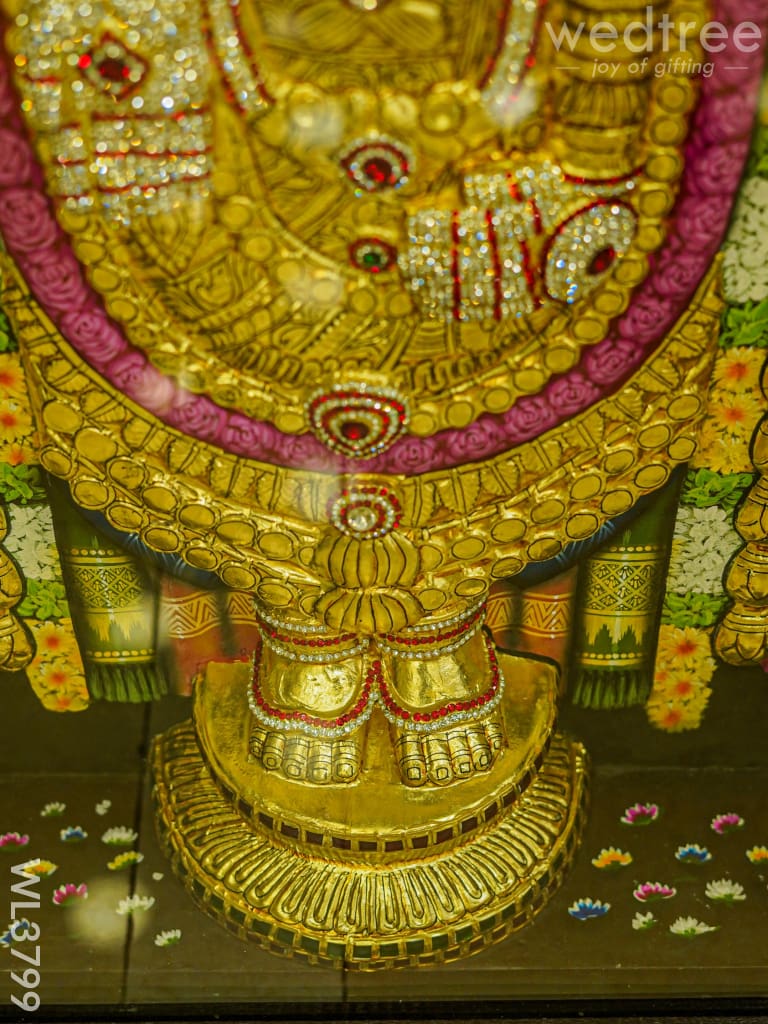 Tanjore Painting (Embossed) Tirupathi Balaji - 4X3Ft Wl3799