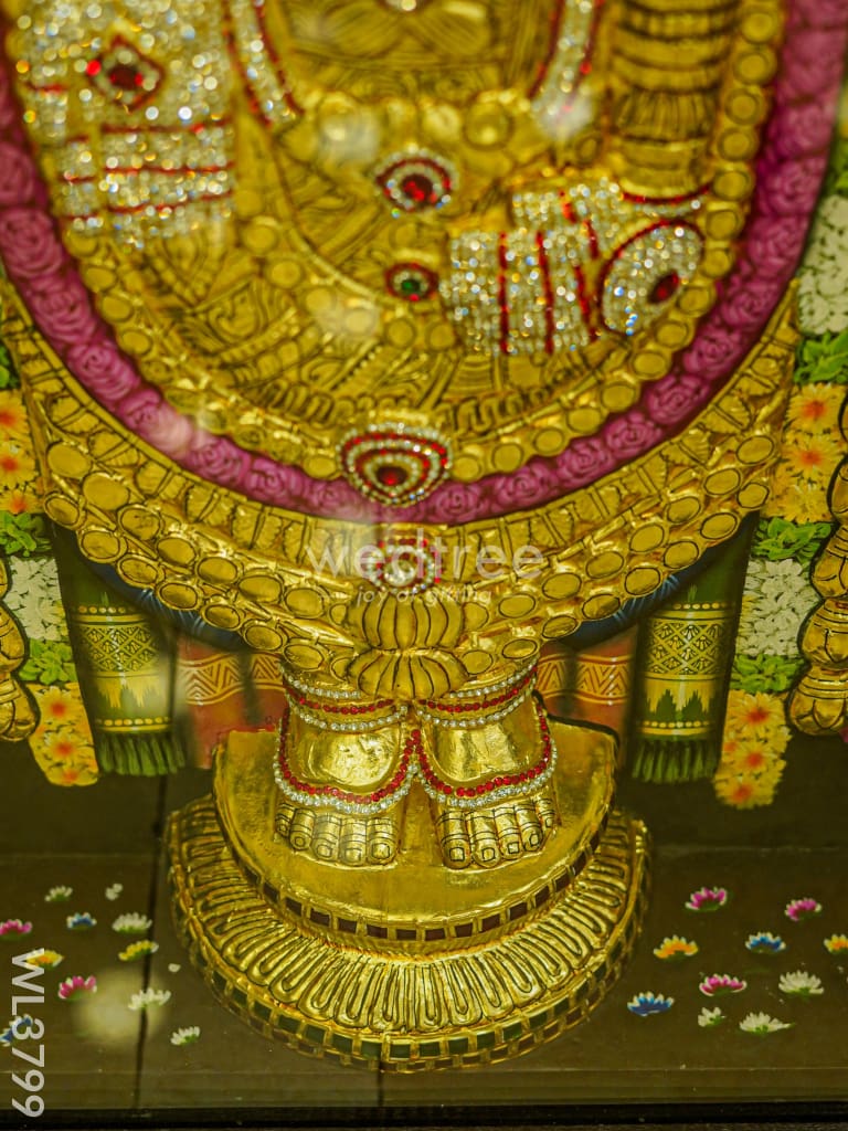 Tanjore Painting (Embossed) Tirupathi Balaji - 4X3Ft Wl3799