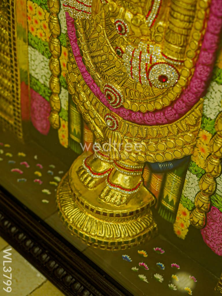 Tanjore Painting (Embossed) Tirupathi Balaji - 4X3Ft Wl3799