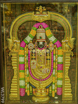 Tanjore Painting (Embossed) Tirupathi Balaji - 4X3Ft Wl3799