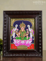 Tanjore Painting - Gaja Lakshmi Flat (Gold Foil) 10X8 Inch Wl3846