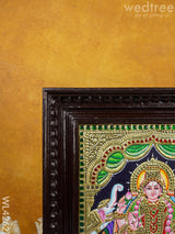 Tanjore Painting - Gajalakshmi 12 X 10 Inch Flat [Gold Foil] Wl4262