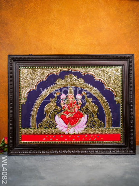 Tanjore Painting - Gajalakshmi 24 X 18 Inch Flat [Gold Foil] Wl4082