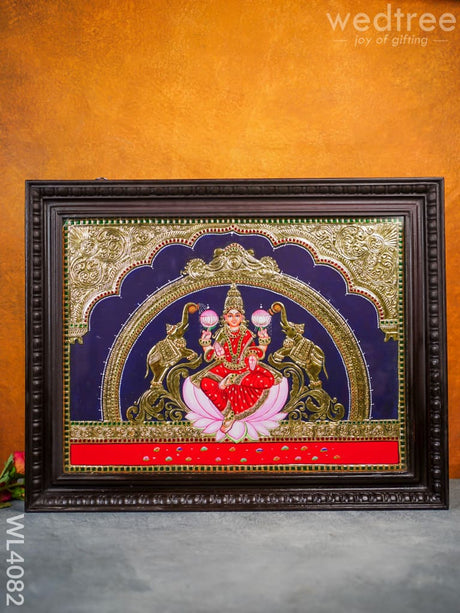 Tanjore Painting - Gajalakshmi 24 X 18 Inch Flat [Gold Foil] Wl4082