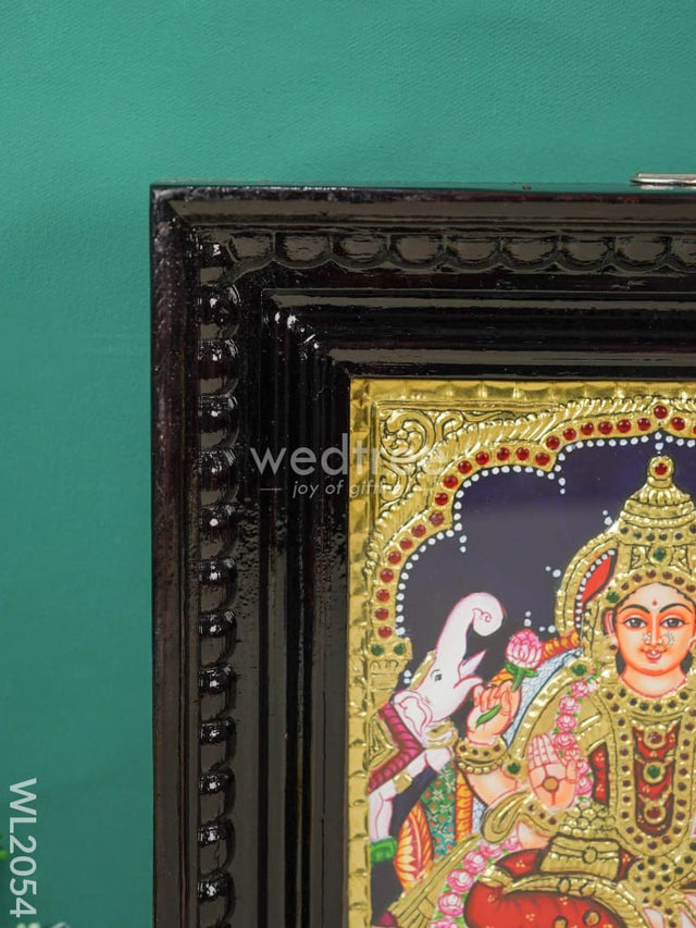 Tanjore Painting Gajalakshmi - Flat (Gold Foil) 10X8 Inch Wl2054