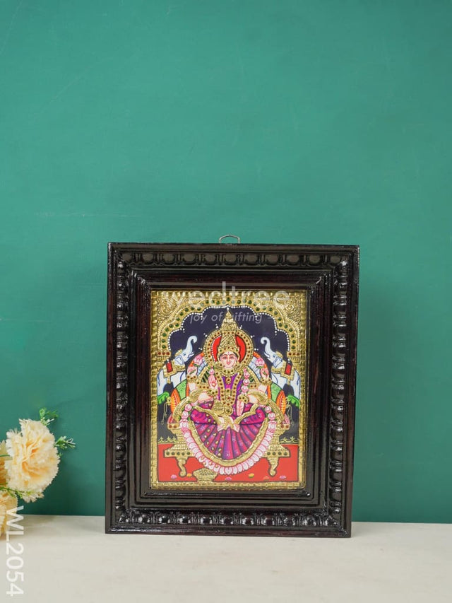 Tanjore Painting Gajalakshmi - Flat (Gold Foil) 10X8 Inch Wl2054