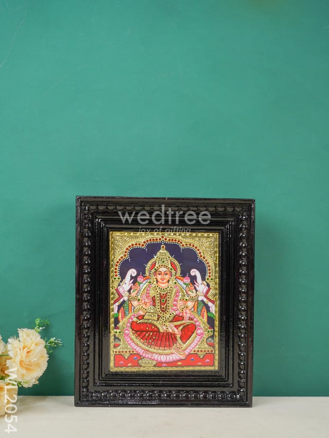 Tanjore Painting Gajalakshmi - Flat (Gold Foil) 10X8 Inch Wl2054