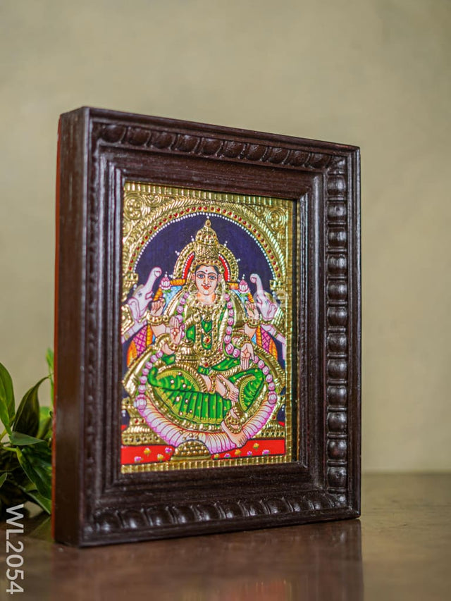 Tanjore Painting Gajalakshmi - Flat (Gold Foil) 10X8 Inch Wl2054 Painting