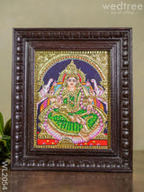 Tanjore Painting Gajalakshmi - Flat (Gold Foil) 10X8 Inch Wl2054 Painting