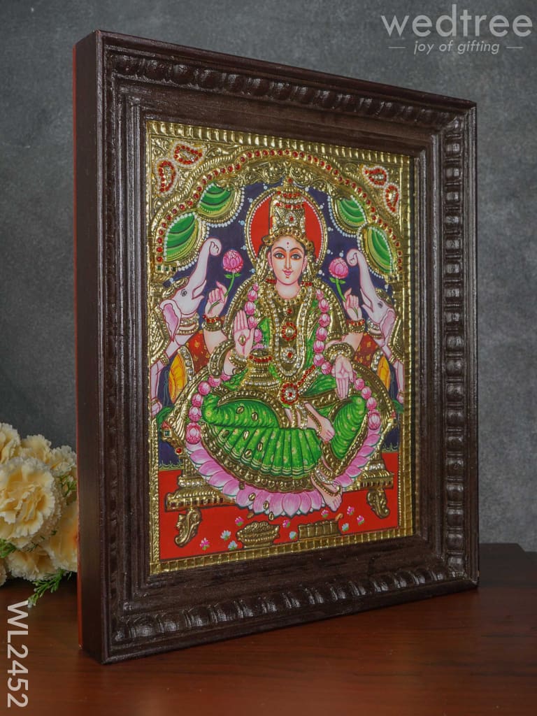 Tanjore Painting Gajalakshmi - 15X12 Inches Wl2452