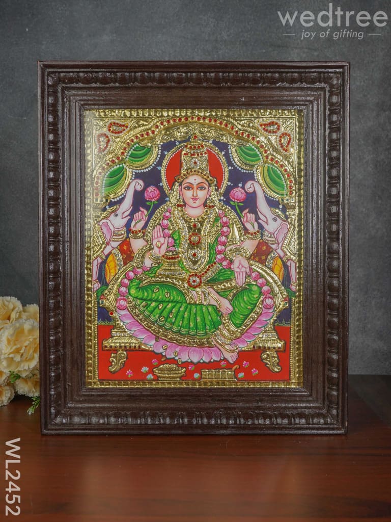 Tanjore Painting Gajalakshmi - 15X12 Inches Wl2452