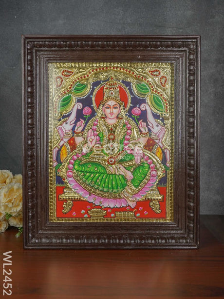 Tanjore Painting Gajalakshmi - 15X12 Inches Wl2452