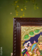 Tanjore Painting - Gajalakshmi Flat (Gold Foil) 18 X 14 Inch Wl4711