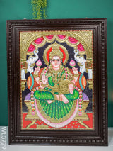 Tanjore Painting Gajalakshmi - Flat (Gold Foil) 24X18 Inch Wl3779