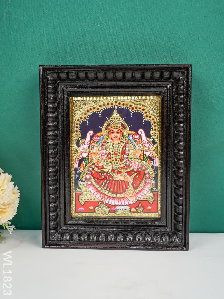 Tanjore Painting - Gajalakshmi Flat (Gold Foil) 8X6 Wl1823