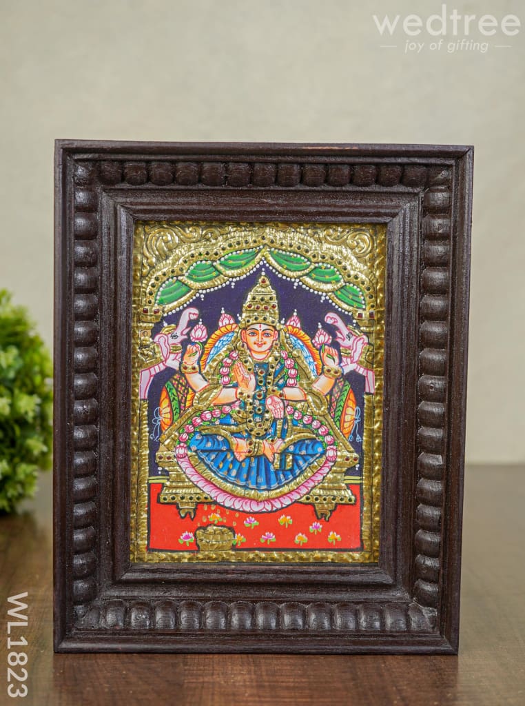 Tanjore Painting - Gaja Lakshmi (10X8) Wl1823