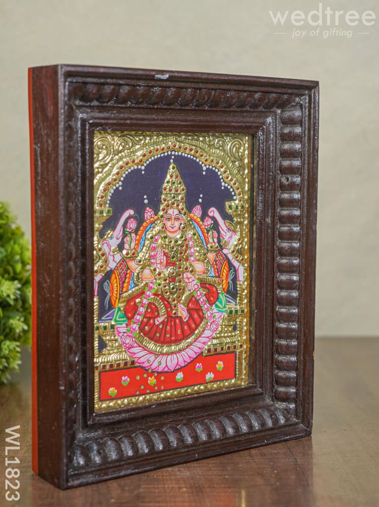 Tanjore Painting - Gaja Lakshmi (10X8) Wl1823