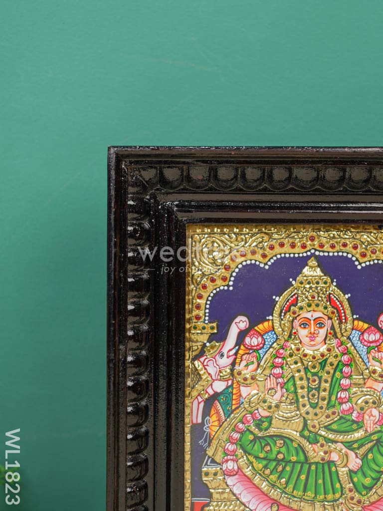 Tanjore Painting - Gajalakshmi Flat (Gold Foil) 8X6 Wl1823